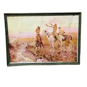 Vintage Charles Schreyvogel Art Print